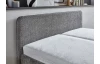 Postel Herning 140x200 cm, šedá strukturovaná látka
