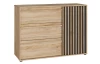 Komoda Arank 118  cm, dub mauvella/černá