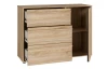 Komoda Arank 118  cm, dub mauvella/černá