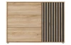 Komoda Arank 118  cm, dub mauvella/černá