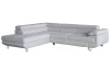 Rohová sedací souprava Lotos, světle šedá tkanina, levý roh