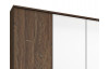 Šatní skříň Bernau, 271 cm, dub stirling/bílá, otočné dveře