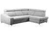 Rohová sedací souprava Brico, světle šedá látka, pravý roh