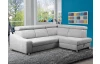 Rohová sedací souprava Brico, světle šedá látka, pravý roh