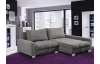 Rohová sedací souprava Kevin, popelavá šedá látka, pravý roh