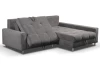 Rohová sedací souprava Kevin, popelavá šedá látka, pravý roh