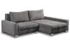 Rohová sedací souprava Kevin, popelavá šedá látka, pravý roh