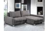 Rohová sedací souprava Kevin, popelavá šedá látka, pravý roh