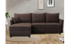 Rohová sedací souprava Livorno, tmavě hnědá tkanina