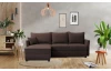 Rohová sedací souprava Livorno, tmavě hnědá tkanina