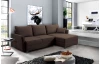 Rohová sedací souprava Livorno, tmavě hnědá tkanina