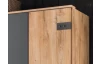 Šatní skříň se zásuvkami Cork, 135 cm, prkenný dub/grafit