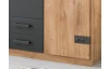 Šatní skříň se zásuvkami Cork, 135 cm, prkenný dub/grafit