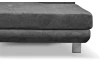 Rohová sedací souprava Lotos, tmavě šedá látka, pravý roh