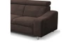 Rohová sedací souprava Brico, tmavě hnědá látka, levý roh