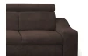 Rohová sedací souprava Brico, tmavě hnědá látka, levý roh