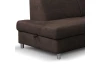Rohová sedací souprava Brico, tmavě hnědá látka, levý roh