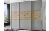 Šatní skříň Indiana A, 250 cm, šedá sahara/dub artisan