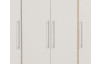 Šatní skříň Jupiter, 207 cm, dub sonoma/bílá