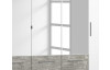 Šatní skříň Siegen, 226 cm, bílý/šedý beton
