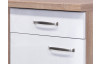 Dolní rohová kuchyňská skříňka Valero UEBE110, dub sonoma/bílý lesk, šířka 110 cm