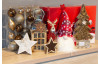 Vánoční dekorace stromeček s kožešinou 40 cm