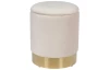 Taburet s úložným prostorem Ring, krémový/zlatý