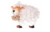 Dekorační soška Chlupatá ovečka, bílá