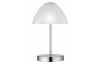Stolní LED lampa Queen 24 cm, matný nikl/bílé sklo