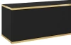 Závěsná TV skříňka Orfeo, 175 cm, černá/zlatá