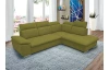 Rohová sedací souprava Aldon, zelená tkanina, pravý roh