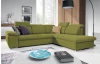Rohová sedací souprava Aldon, zelená tkanina, pravý roh
