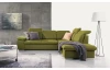 Rohová sedací souprava Aldon, zelená tkanina, pravý roh