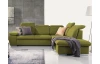Rohová sedací souprava Aldon, zelená tkanina, pravý roh