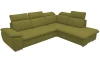 Rohová sedací souprava Aldon, zelená tkanina, pravý roh