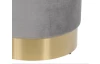 Taburet s úložným prostorem Ring, světle šedý/zlatý