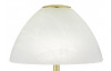 Stolní LED lampa Queen 24 cm, matná mosaz/bílé sklo