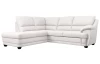 Rohová sedací souprava Nebolo, bílá kůže, levý roh