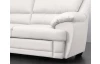 Rohová sedací souprava Nebolo, bílá kůže, levý roh