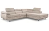 Rohová sedací souprava Lotos, béžová látka, pravý roh