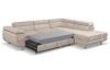 Rohová sedací souprava Lotos, béžová látka, pravý roh