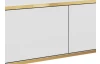 Závěsná TV skříňka Orfeo, 175 cm, bílá/zlatá