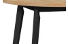 Kulatý jídelní stůl Norveg 100 cm, dub artisan/černý