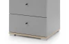 Policová skříň se zásuvkami Room 45 cm, dub biscuit/šedá