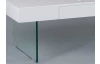 Konferenční stolek Daisy, bílý lesk/sklo