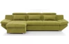 Rohová sedací souprava Eternity, zelená látka, levý roh, s rozkladem