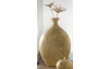 Dekorativní váza 38 cm motiv s paprsky, hnědá