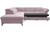 Rohová sedací souprava Colby, růžová látka, levý roh