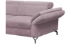 Rohová sedací souprava Colby, růžová látka, levý roh