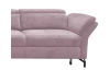 Rohová sedací souprava Colby, růžová látka, levý roh